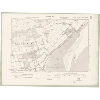1904 Map of Ross and Cromarty Sheet LXXVI.SE, 1931 Print