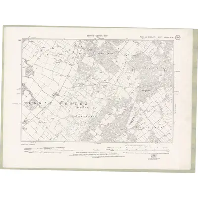 1904 Map of Ross and Cromarty Sheet LXXXIX.NW, 1907 Print