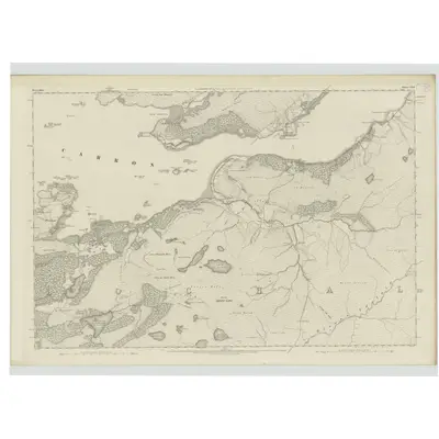1875 Map of Ross-shire & Cromartyshire (Mainland), Sheet CXVII, 1880 Print