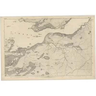 1875 Map of Ross-shire & Cromartyshire (Mainland), Sheet CXVII, 1880 Print