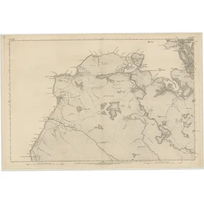 1875 Map of Ross-shire & Cromartyshire (Mainland), Sheet LVI, 1881 Print