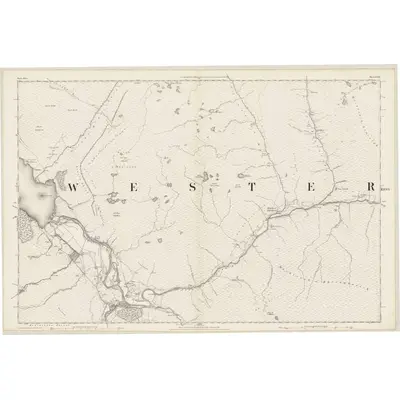 1875 Map of Ross-shire & Cromartyshire (Mainland), Sheet LXXI, 1881 Print