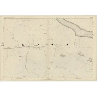 1875 Map of Ross-shire & Cromartyshire (Mainland), Sheet LXXII, 1881 Print