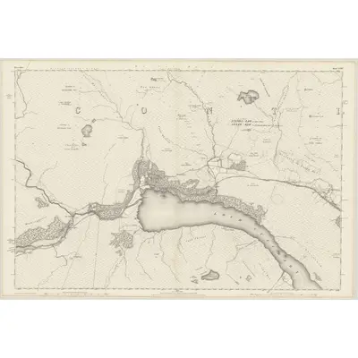 1875 Map of Ross-shire & Cromartyshire (Mainland), Sheet LXXIV, 1881 Print