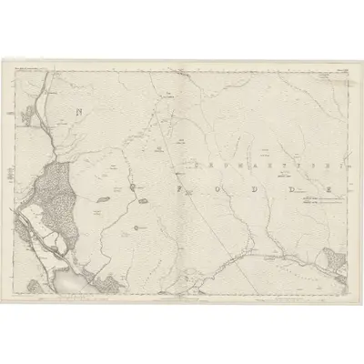 1875 Map of Ross-shire & Cromartyshire (Mainland), Sheet LXXV, 1881 Print