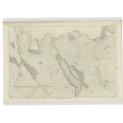 1875 Map of Ross-shire & Cromartyshire (Mainland), Sheet XCII, 1880 Print