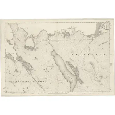 1875 Map of Ross-shire & Cromartyshire (Mainland), Sheet XCII, 1880 Print