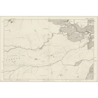 1876 Map of Ross-shire & Cromartyshire (Mainland), Sheet XCVIII, 1881 Print