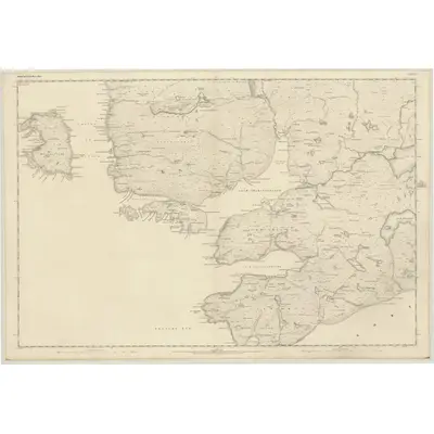 1851 Map of Ross-shire (Island of Lewis), Sheet 34, 1854 Print