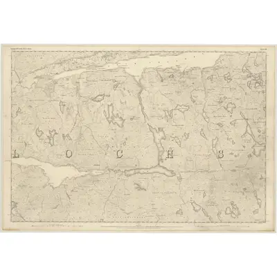 1849 Map of Ross-shire (Island of Lewis), Sheet 37, 1854 Print