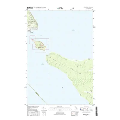 2017 Map of Round Island, 2017 Print