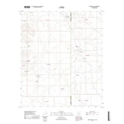 2018 Map of Round Mountain, 2018 Print