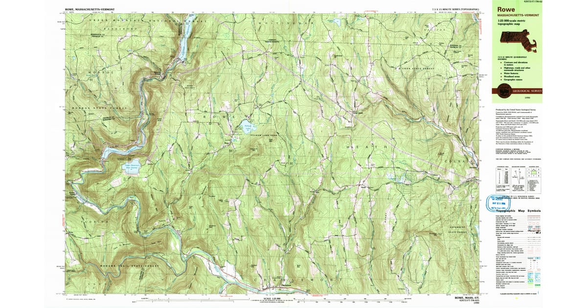 1990s Maps of Hoosac Tunnel Station, Rowe | Pastmaps