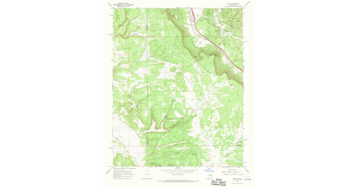 1966 Map of Rowe, NM — High-Res | Pastmaps