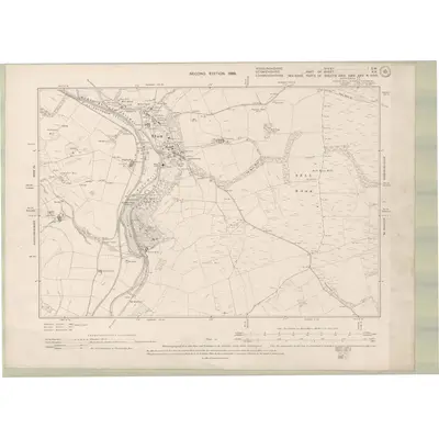 1897 Map of Roxburghshire Sheet I.SW, 1899 Print