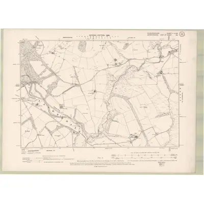 1897 Map of Roxburghshire Sheet II.NW, 1899 Print