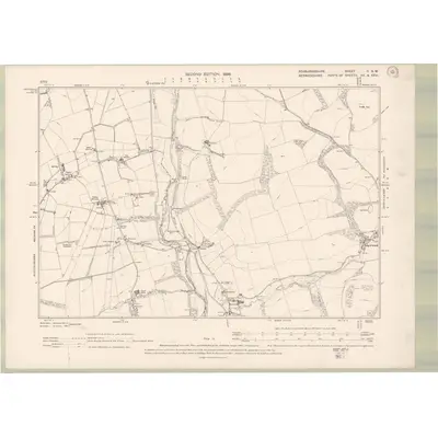 1897 Map of Roxburghshire Sheet II.SW, 1899 Print