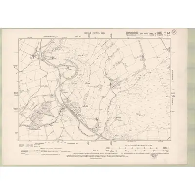 1897 Map of Roxburghshire Sheet III.NW, 1899 Print