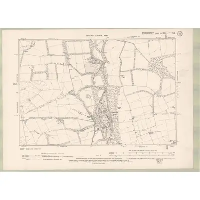 1898 Map of Roxburghshire Sheet IV.NW, 1899 Print