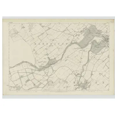 1858 Map of Roxburghshire, Sheet IX, 1863 Print