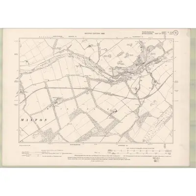 1897 Map of Roxburghshire Sheet IX.SW, 1899 Print