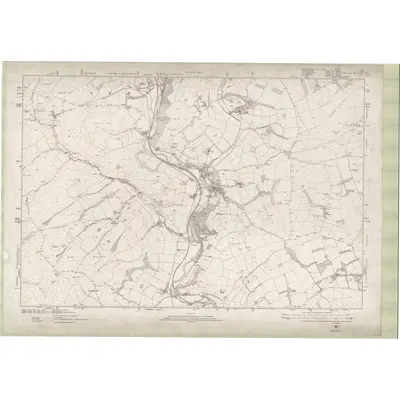 1919 Map of Roxburghshire Sheet nI, 1924 Print