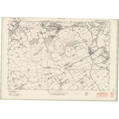 1938 Map of Roxburghshire Sheet nVIII, 1951 Print
