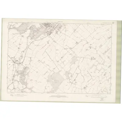 1918 Map of Roxburghshire Sheet nX, 1923 Print