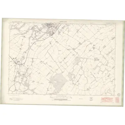 1938 Map of Roxburghshire Sheet nX, 1949 Print