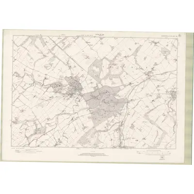1918 Map of Roxburghshire Sheet nXIII, 1923 Print