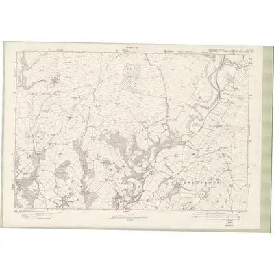 1916 Map of Roxburghshire Sheet nXLII, 1924 Print