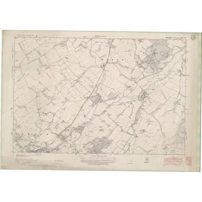 1938 Map of Roxburghshire Sheet nXVIII, 1949 Print