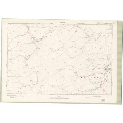 1917 Map of Roxburghshire Sheet nXXII, 1924 Print