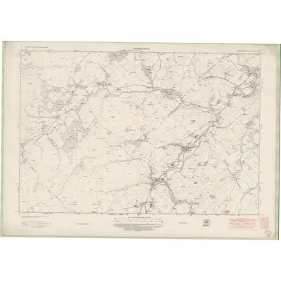 1938 Map of Roxburghshire Sheet nXXIII, 1949 Print