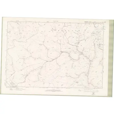 1917 Map of Roxburghshire Sheet nXXVII, 1925 Print