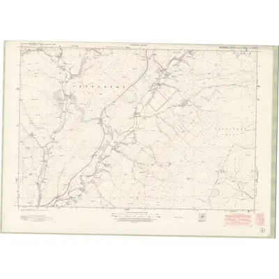 1949 Map of Roxburghshire Sheet nXXXVIII, 1951 Print