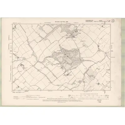 1897 Map of Roxburghshire Sheet V.SE, 1899 Print