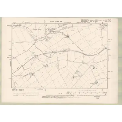 1897 Map of Roxburghshire Sheet VI.SE, 1899 Print