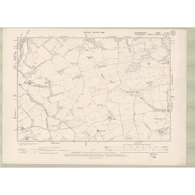 1897 Map of Roxburghshire Sheet VII.SE, 1899 Print