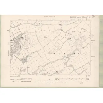 1897 Map of Roxburghshire Sheet VIII.NE, 1899 Print