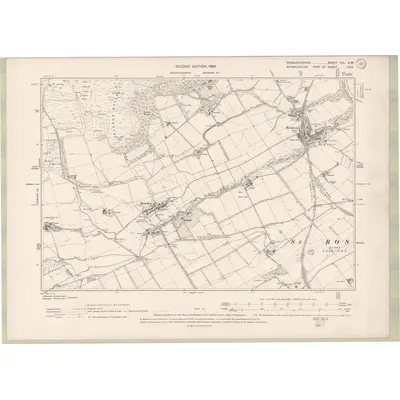 1897 Map of Roxburghshire Sheet VIII.SW, 1899 Print