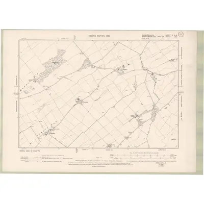 1897 Map of Roxburghshire Sheet X.NE, 1899 Print