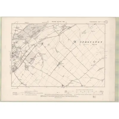 1897 Map of Roxburghshire Sheet X.NW, 1899 Print