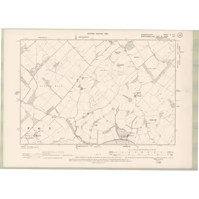 1897 Map of Roxburghshire Sheet X.SE, 1899 Print