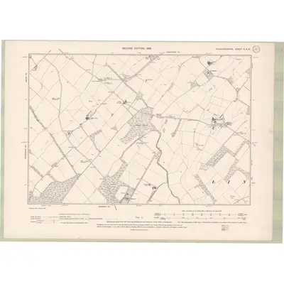 1897 Map of Roxburghshire Sheet X.SW, 1899 Print