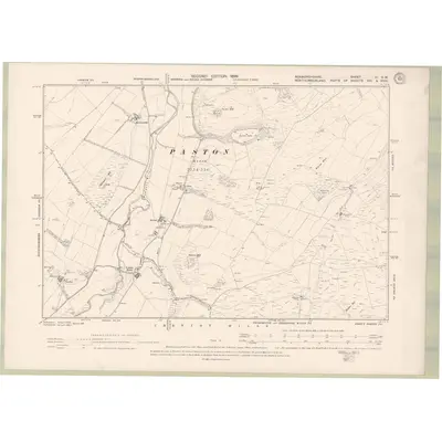 1897 Map of Roxburghshire Sheet XI.SW, 1899 Print