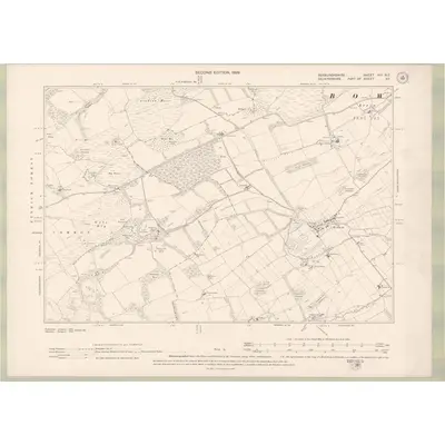 1897 Map of Roxburghshire Sheet XIII.NE, 1899 Print