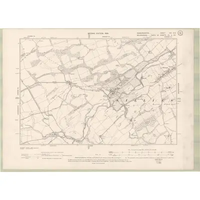 1897 Map of Roxburghshire Sheet XIII.SE, 1899 Print