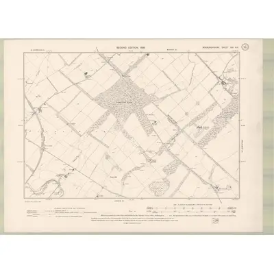 1897 Map of Roxburghshire Sheet XIV.NE, 1899 Print