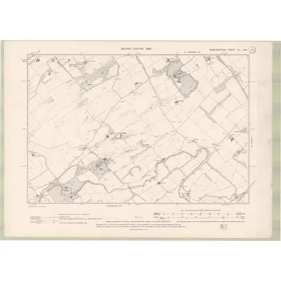 1897 Map of Roxburghshire Sheet XIV.NW, 1899 Print